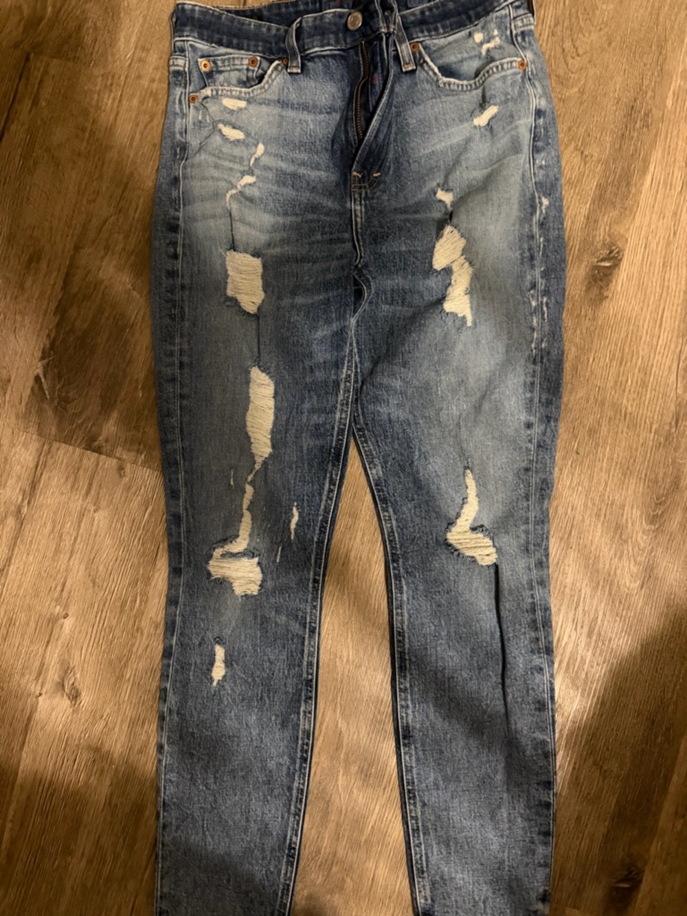 Lucky Brand Distressed Woman’s  Blue Denim Jeans - Skinny Jeans